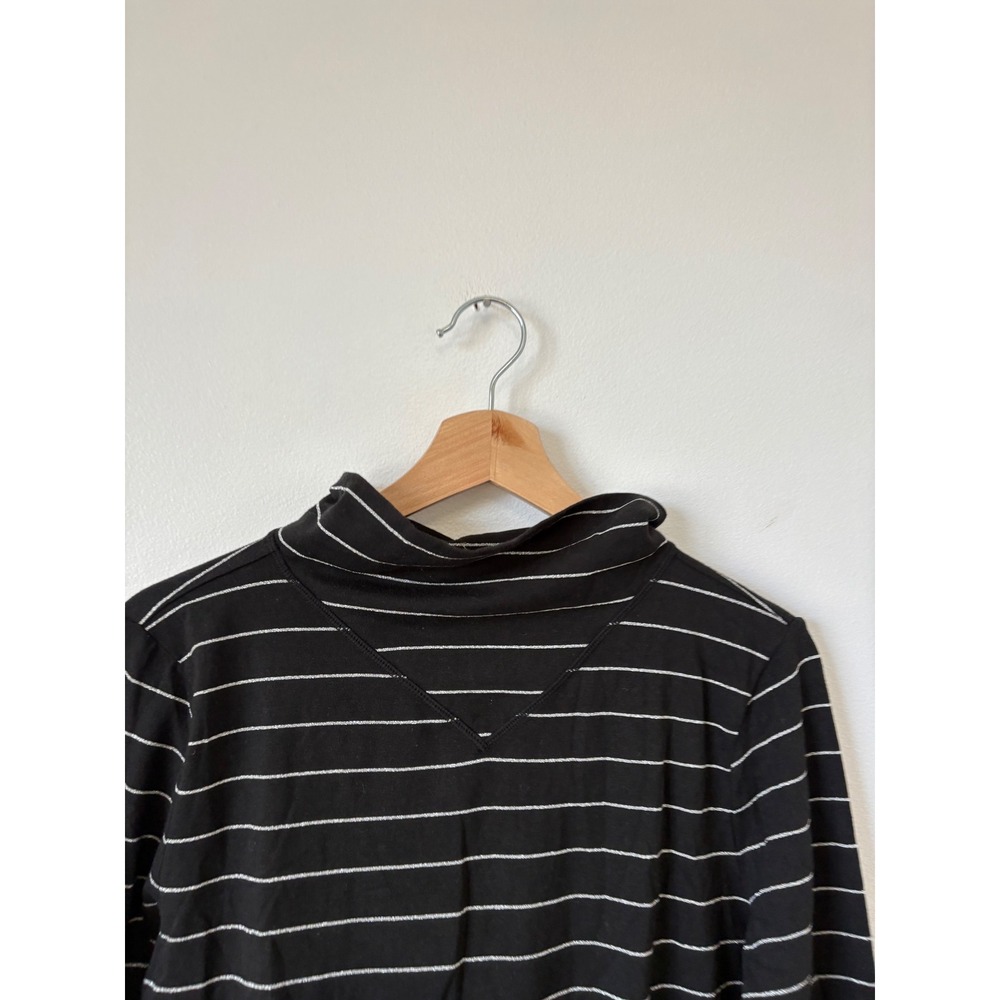 Talbots Supersoft Jersey Turtleneck Tee – Metallic Stripe – Petite Large – NWT - Picture 3 of 5